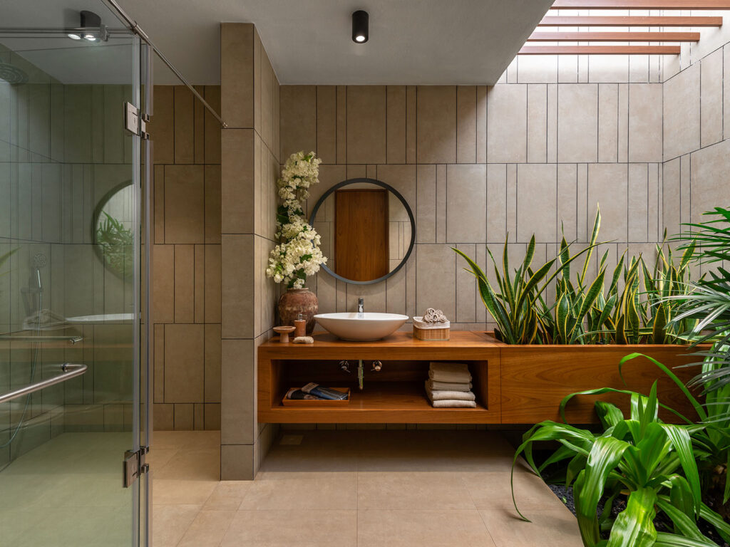 A collage of materials and ample indoor plants enhance the slow living experience at Casa Feliz Image Credit: ©PHX India, Sebastian Zachariah