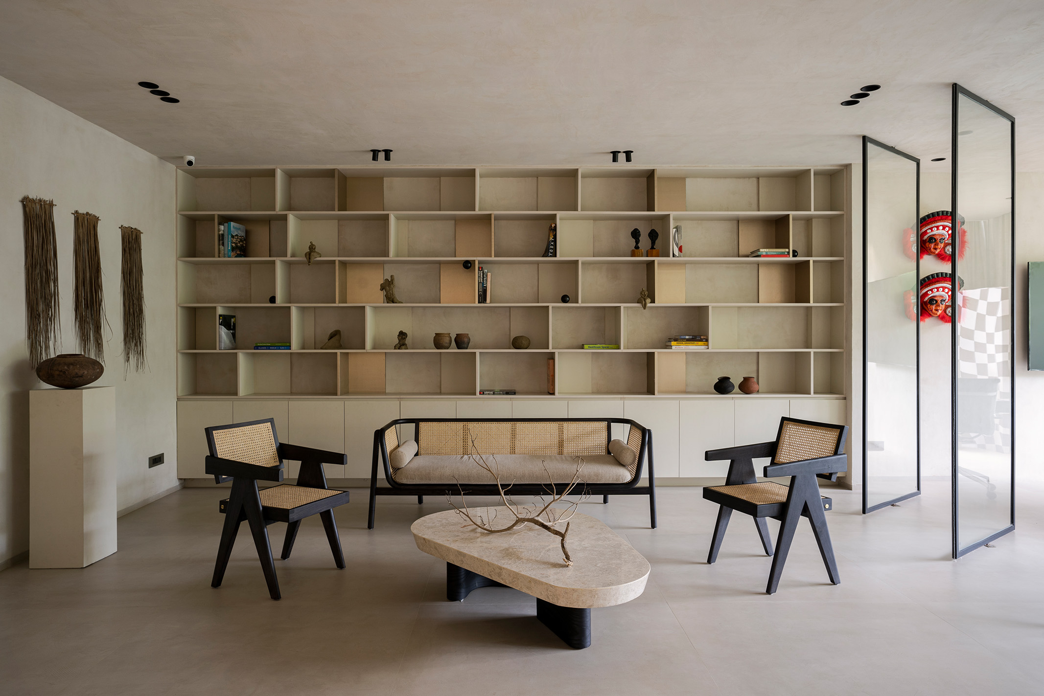 This Kozhikode Office Exemplifies The Rustic Minimalist Aesthetic - Design Pataki