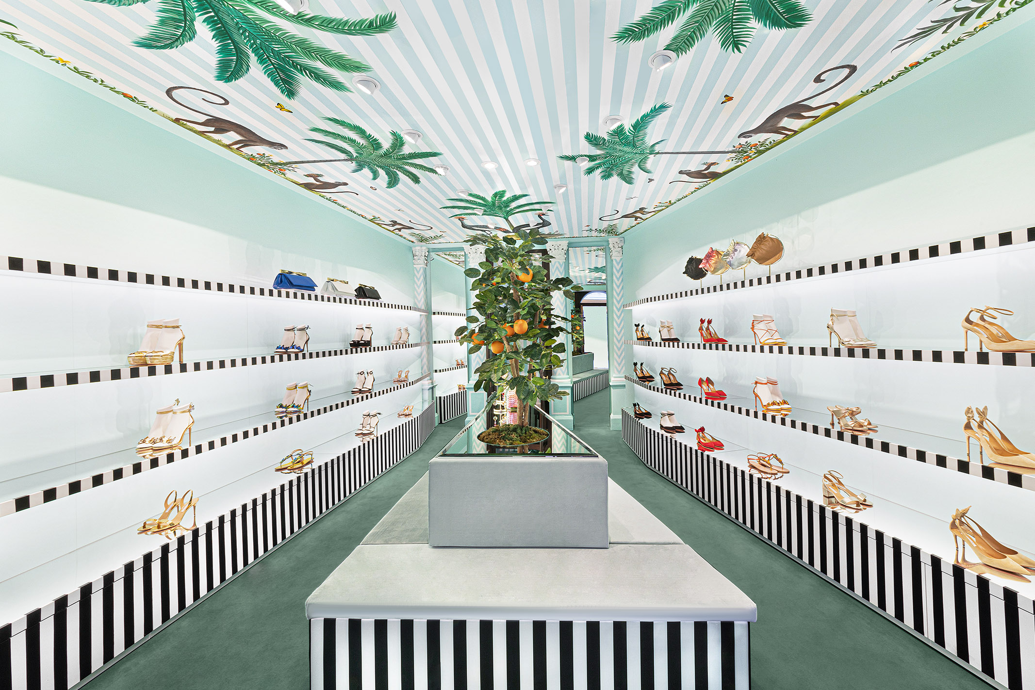 Aquazzura's New Flagship Store Is A Wave Of Tropical Freshness On London's  New Bond Street - Design Pataki