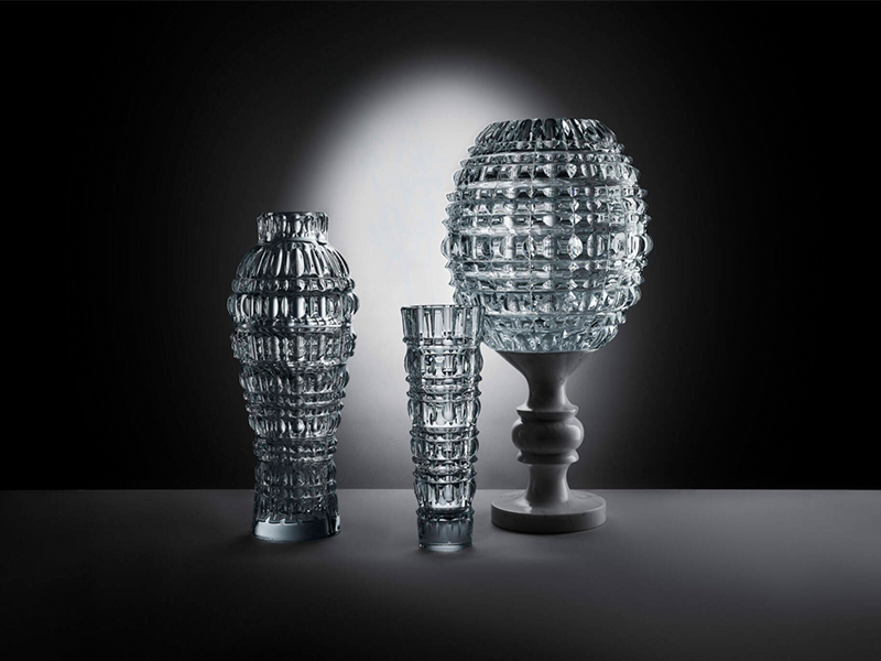 The New Antique Collection stands out with its sleek fusion of marble-like elegance and the striking contrast of transparency, opacity, angles, and curves in clear crystal. ( Image Credit: Baccarat)