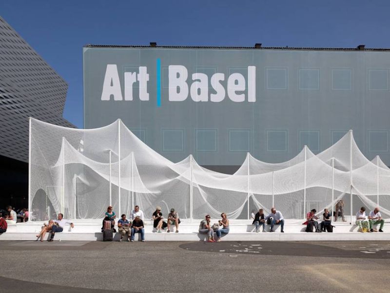 The iconic Messe Basel Exhibition Centre is the primary location for the Art Basel international fair in Switzerland. (Image Credit: Minniemuse)