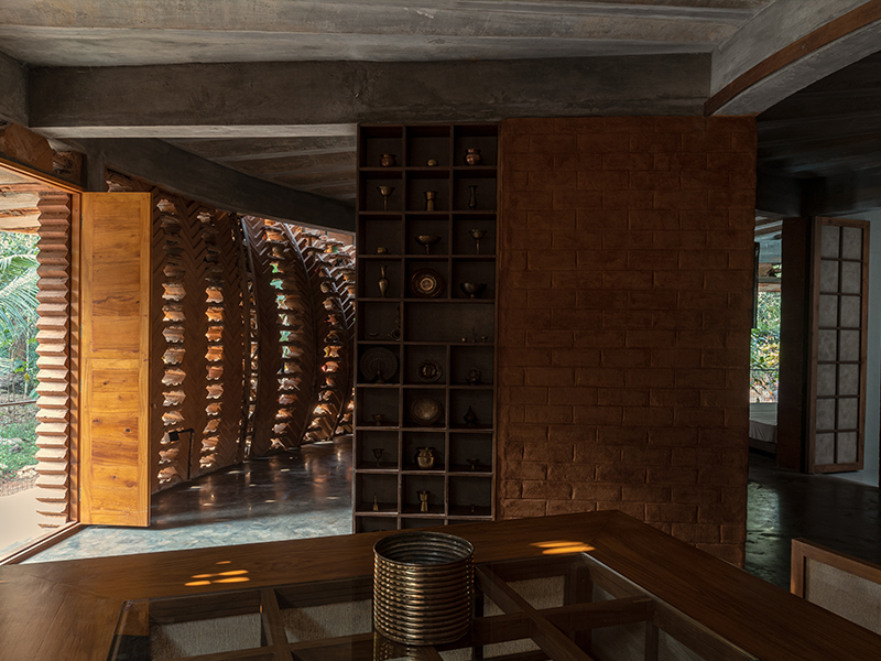The interiors of the Toy Storey residence allow free flow of breeze through the mesh detailing. (Image Credit: Syam Sreelyam and Althaf Rasheed)