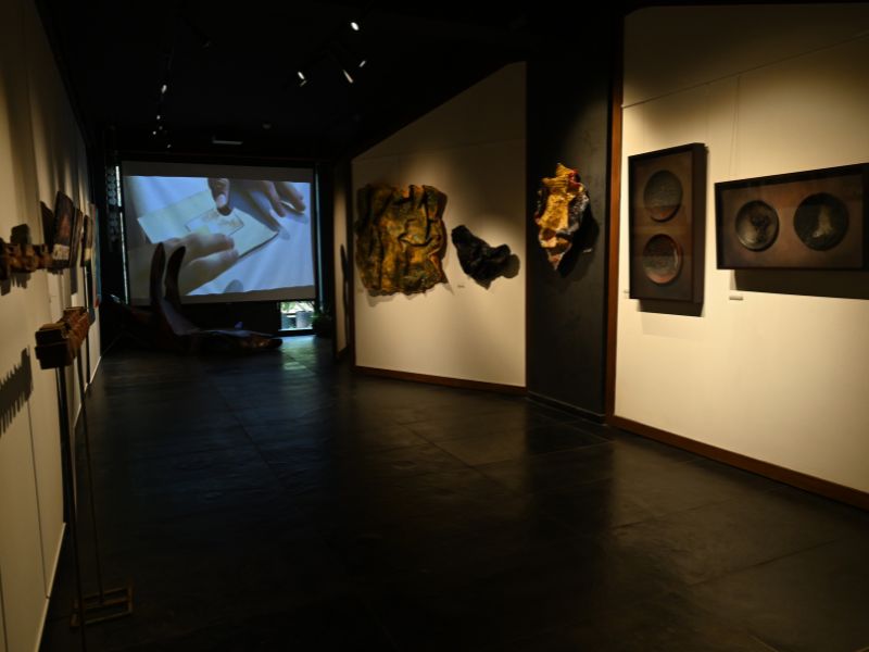 The pristine wall panels serve as the perfect backdrop for the artwork. (Image Credits: Courtesy of IKKO)
