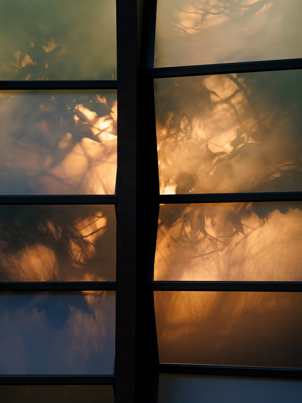 Interior detail of the polycarb panels of ‘A Capsule in Time,’ designed by Marina Tabassum, Marina Tabassum Architects (MTA), Serpentine Pavilion 2025. (Image Credits: Marina Tabassum Architects (MTA), Photo Iwan Baan, Courtesy: Serpentine)