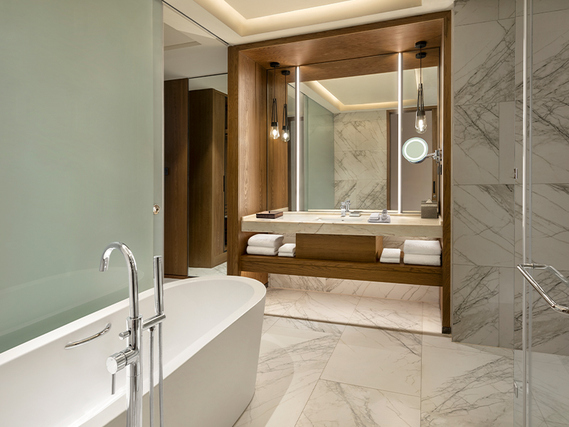 The 99 rooms and suites are the epitome of plush, modern comfort. (Image Credits: Jim Corbett Marriott & Spa)