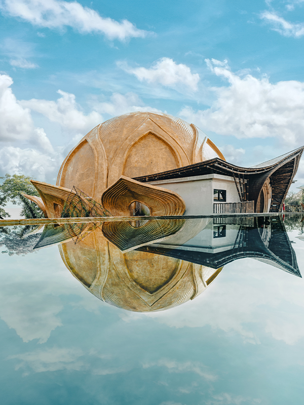 The Dome is a striking 21-meter immersive multimedia pavilion that serves as a one-of-a-kind venue for concerts, sensory dining, and wellness experiences. (Image Credit: Nuano Creative City)