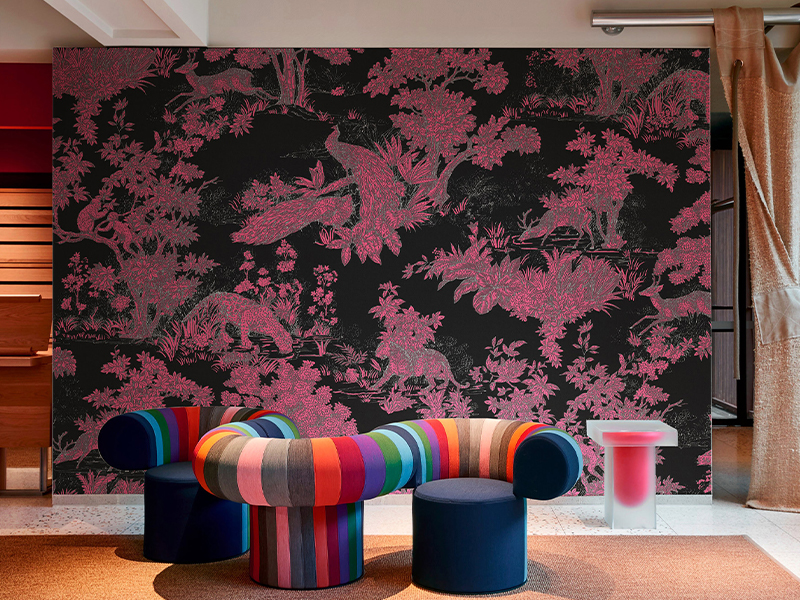 The wallpaper by Shoji Decor in Section 3 (New Materials & Applications) underscores craftsmanship. (Image Credits: Courtesy of Design Shanghai)