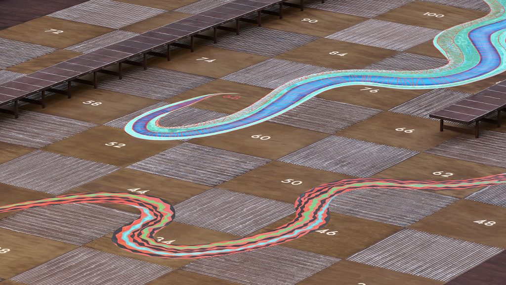 Installation view of Louis Vuitton SS26 runway (Image courtesy: Louis Vuitton)