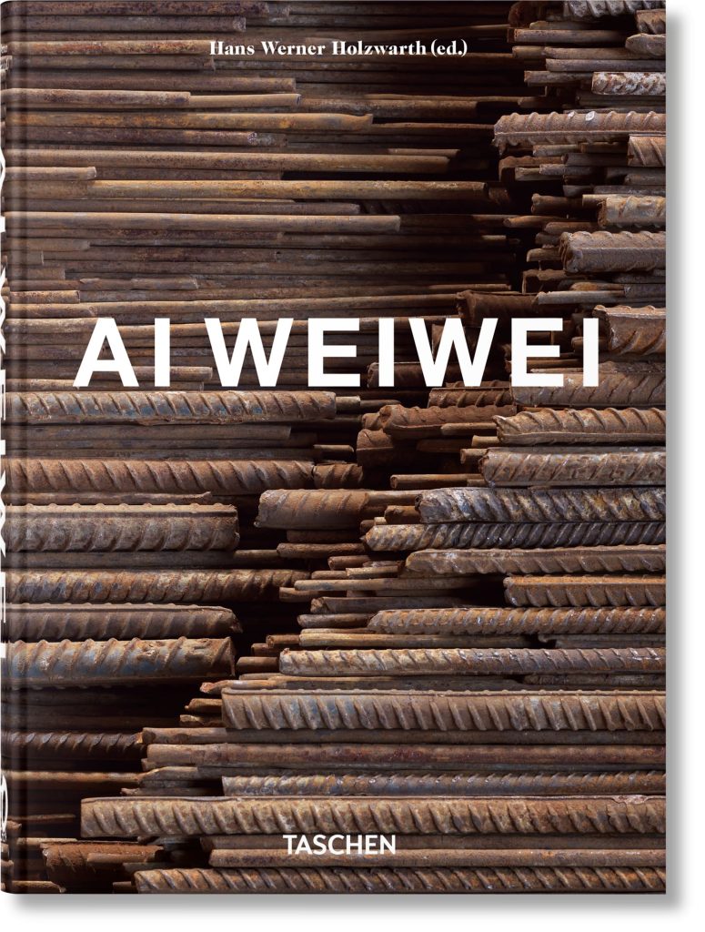 With a stark, commanding exterior, the Ai Weiwei book by Uli Sigg mirrors the artist’s defiant presence—bold typography, raw tones, and a confrontational stillness that refuses to be ignored. (Image Credits: Taschen)