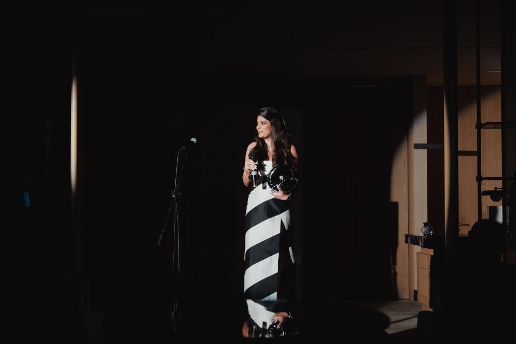 Esha Gupta, founder of Design Pataki, captured in a poised moment at the inaugural edition of Design Salon. (Image Credits: Design Pataki)