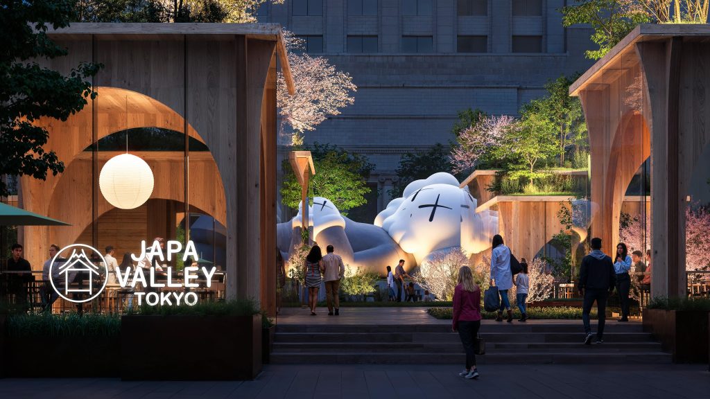 The lush landscape is meticulously choreographed to cradle intimate seating nooks—inviting conversation, contemplation, and communal pause. (Image Credits: JAPA VALLEY TOKYO)