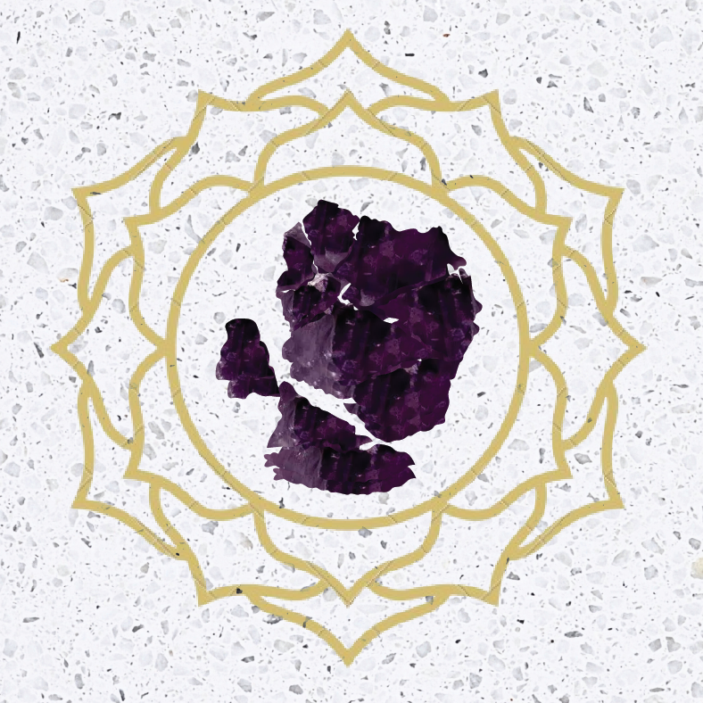 The Crown Chakra tile that represents stillness, clarity and spiritual connection. (Image Credit: Bharat Floorings)
