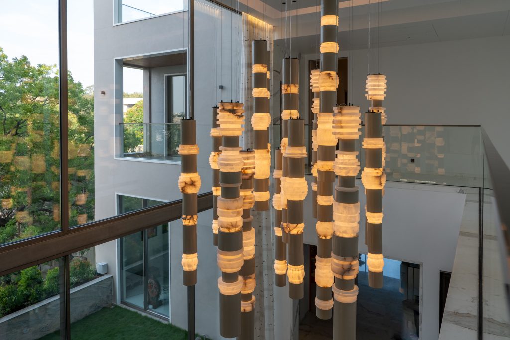 Emanate’s ‘Warmth’ Collection pairs alabaster and wood, and is crafted to bring a gentle, timeless radiance to every nook of your home. (Image Credits: Syed Mohammed Hadi) 