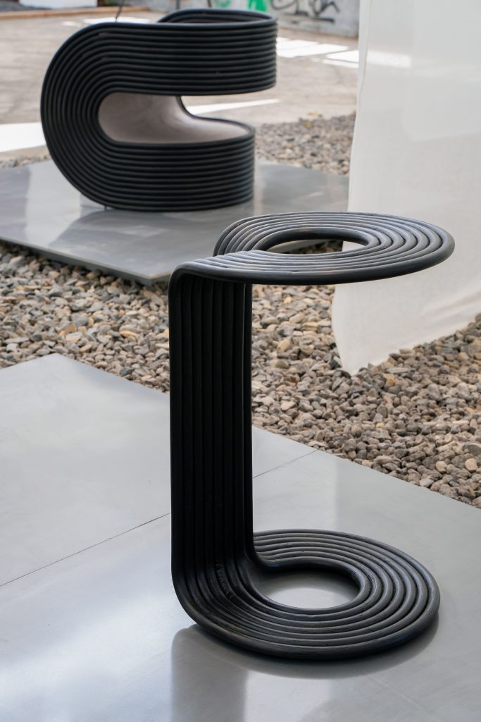 Rotella situates rattan within a lineage of modernist innovation, while at the same time asserting a bold, graphic identity of its own. (Image Credit: Indra Wiras) 