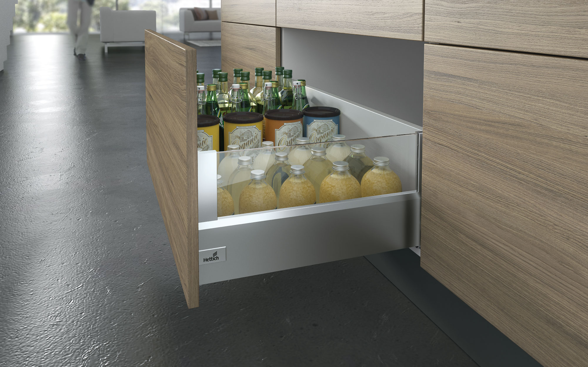 ArciTech is engineered to support a unified design across diverse applications, a hallmark of today’s open-plan and modular living trends. (Image Credit: Hettich)