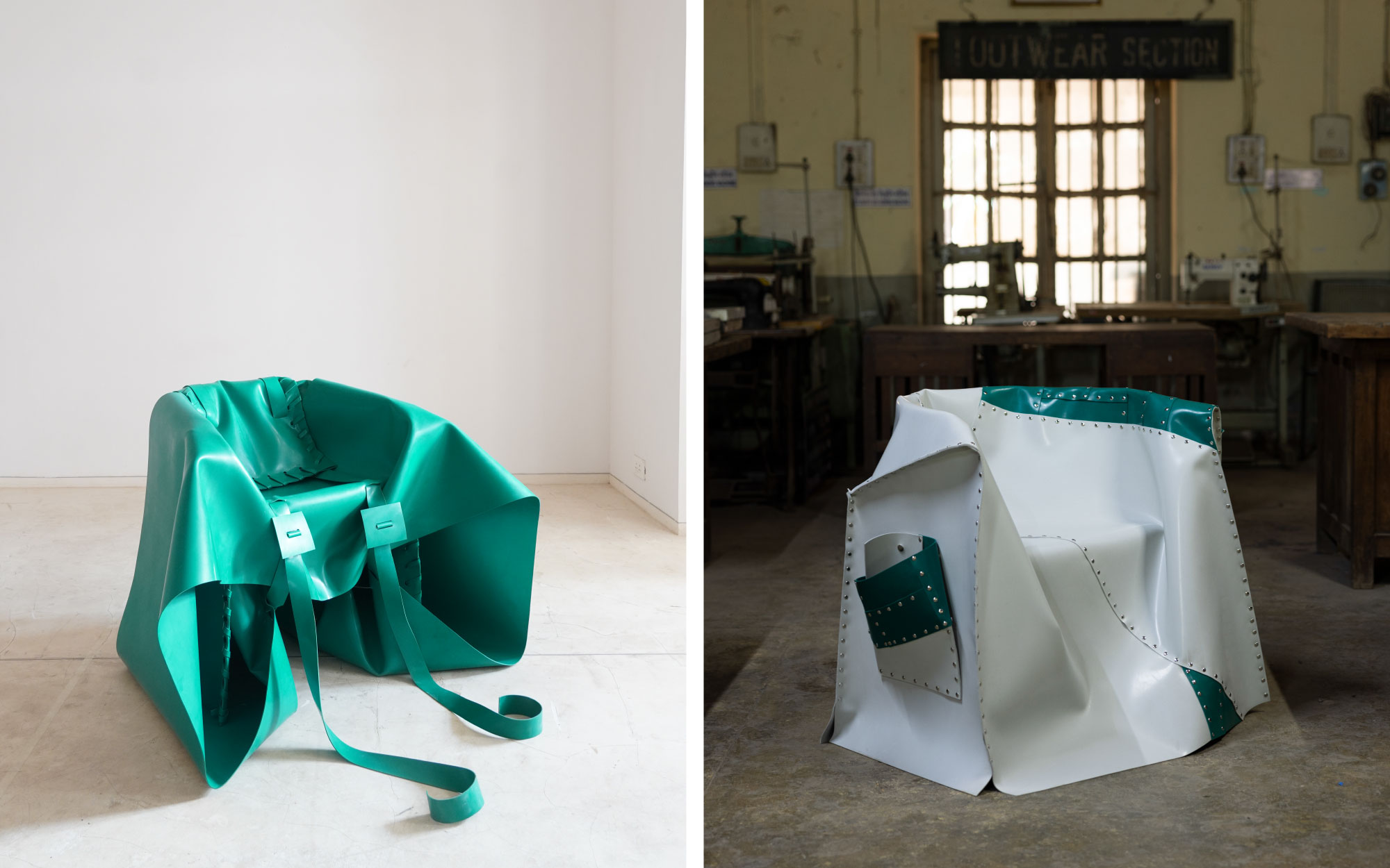 BALDRIC CHAIR: L120 x W100 x H77 cm. Image Credits: Æquō/Manan Sheth.