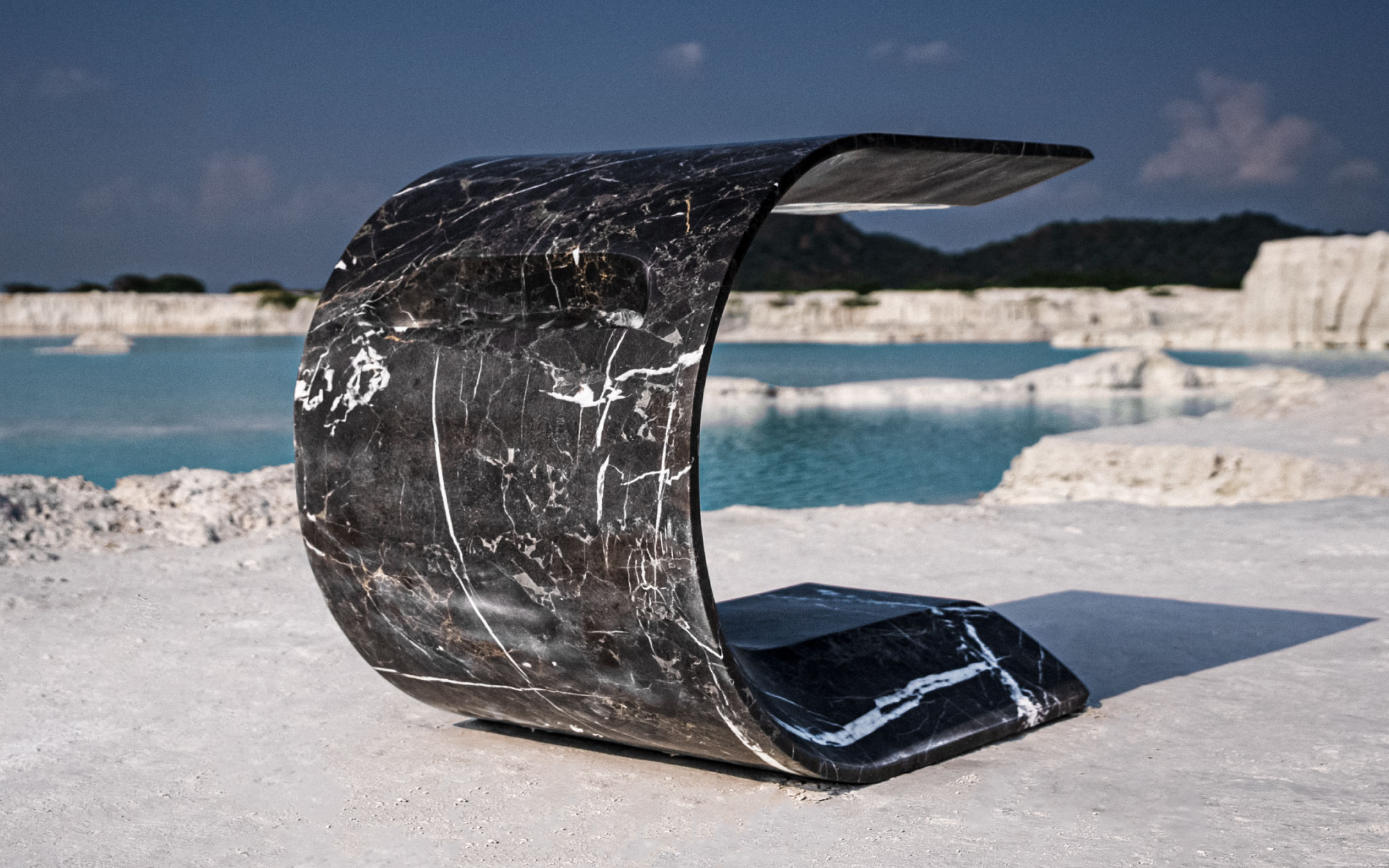 This collab champions robust craftsmanship, warping marble with precision to transcend the boundaries of material character. (Image Credits: Foremost Marbles)