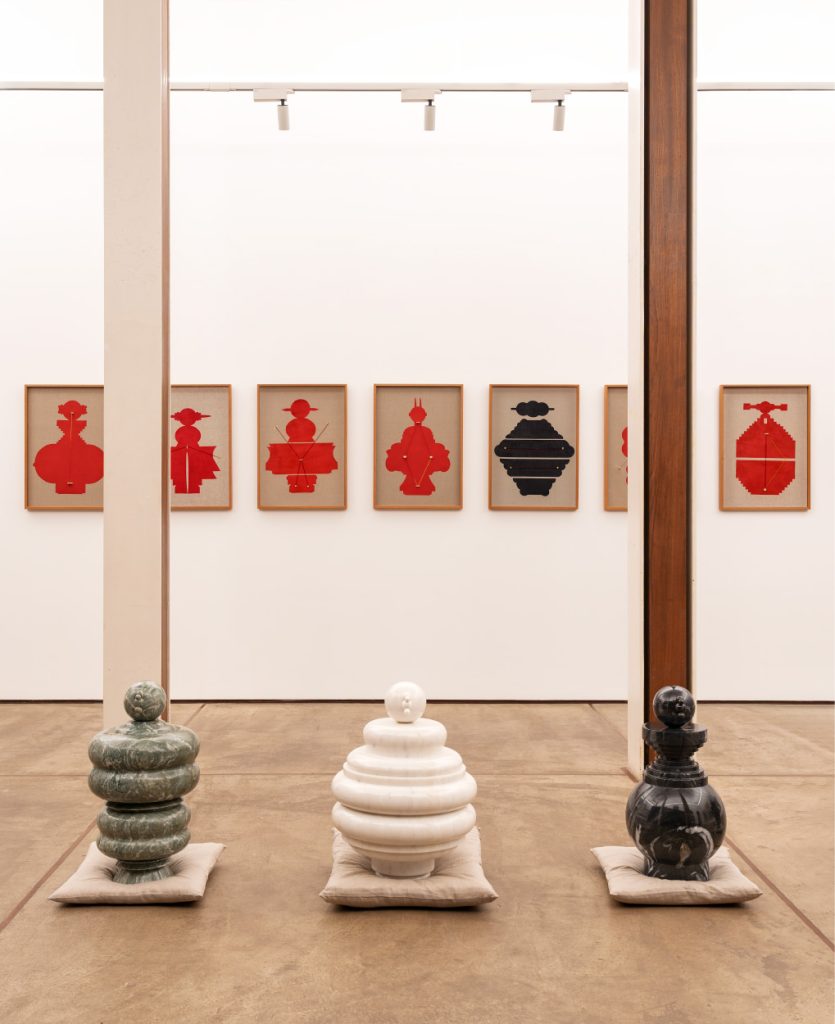 Installation view of वज़न by Natasha Preenja at TARQ, 2025. (Image Courtesy of Natasha Preenja and TARQ)