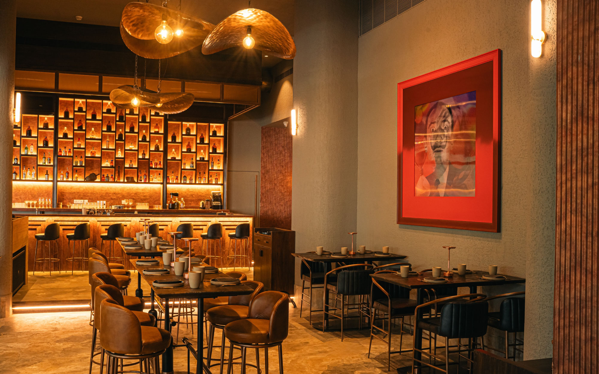 A lenticular artwork shifting between Salvador Dalí and John Lennon adds a playful, surreal touch—earning its own moment in the Instagram spotlight. ( Image Credit: 8-ish Mumbai)