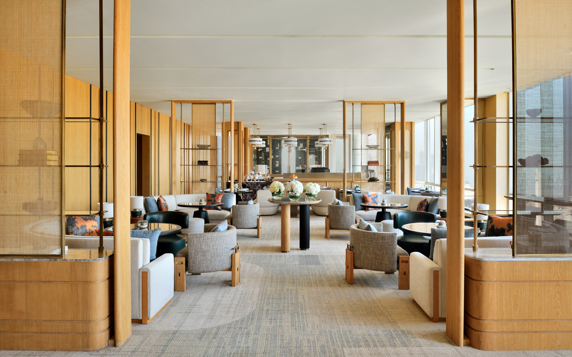 The space marries sharp lines and ribbed interiors with Art Deco motifs that pay homage to Mumbai’s architectural history. (Image Credits: Four Seasons Mumbai)