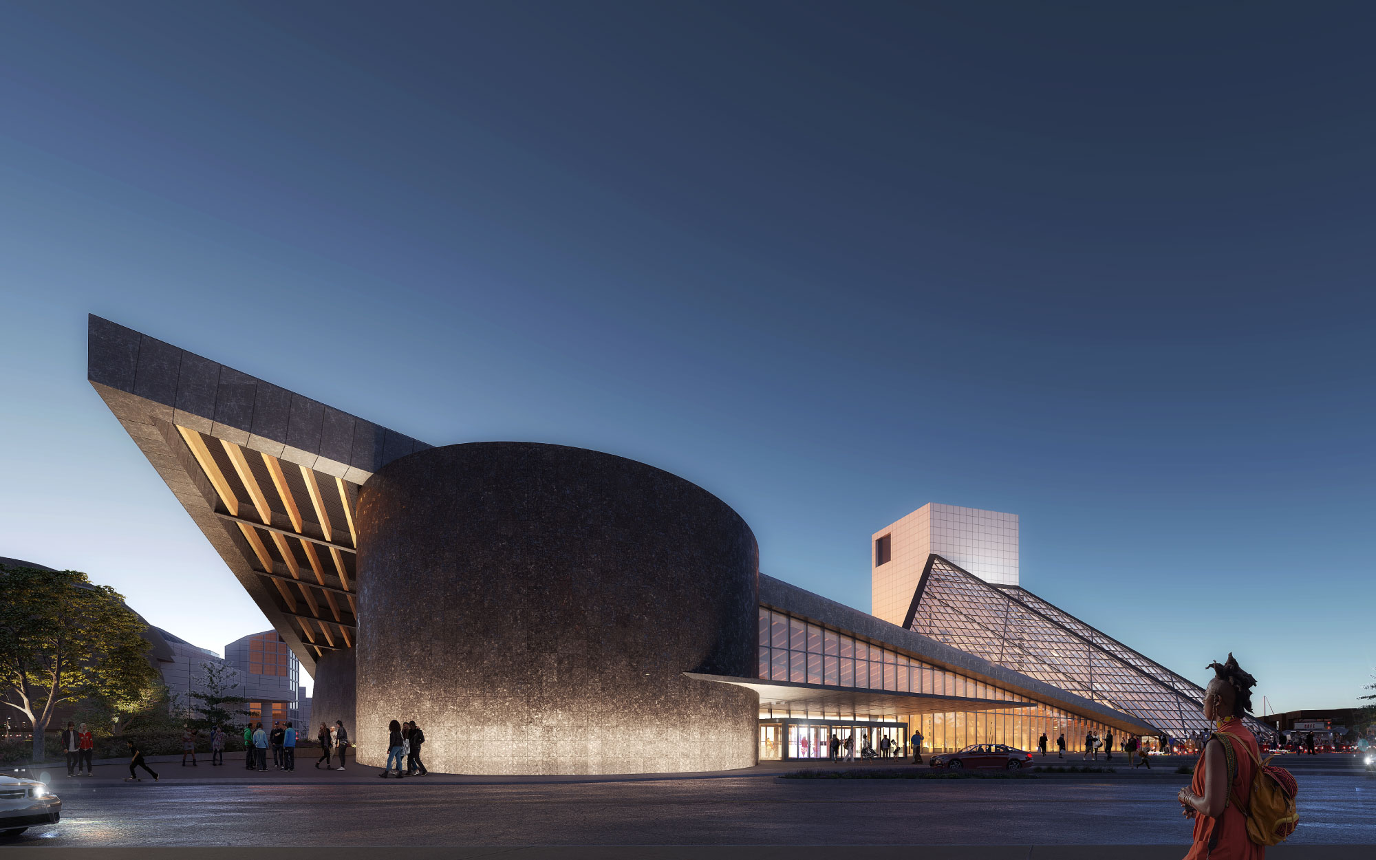 PAU is doing the major expansion and renovation of the Rock & Roll Hall of Fame in Cleveland. (Image Credits: PAU)