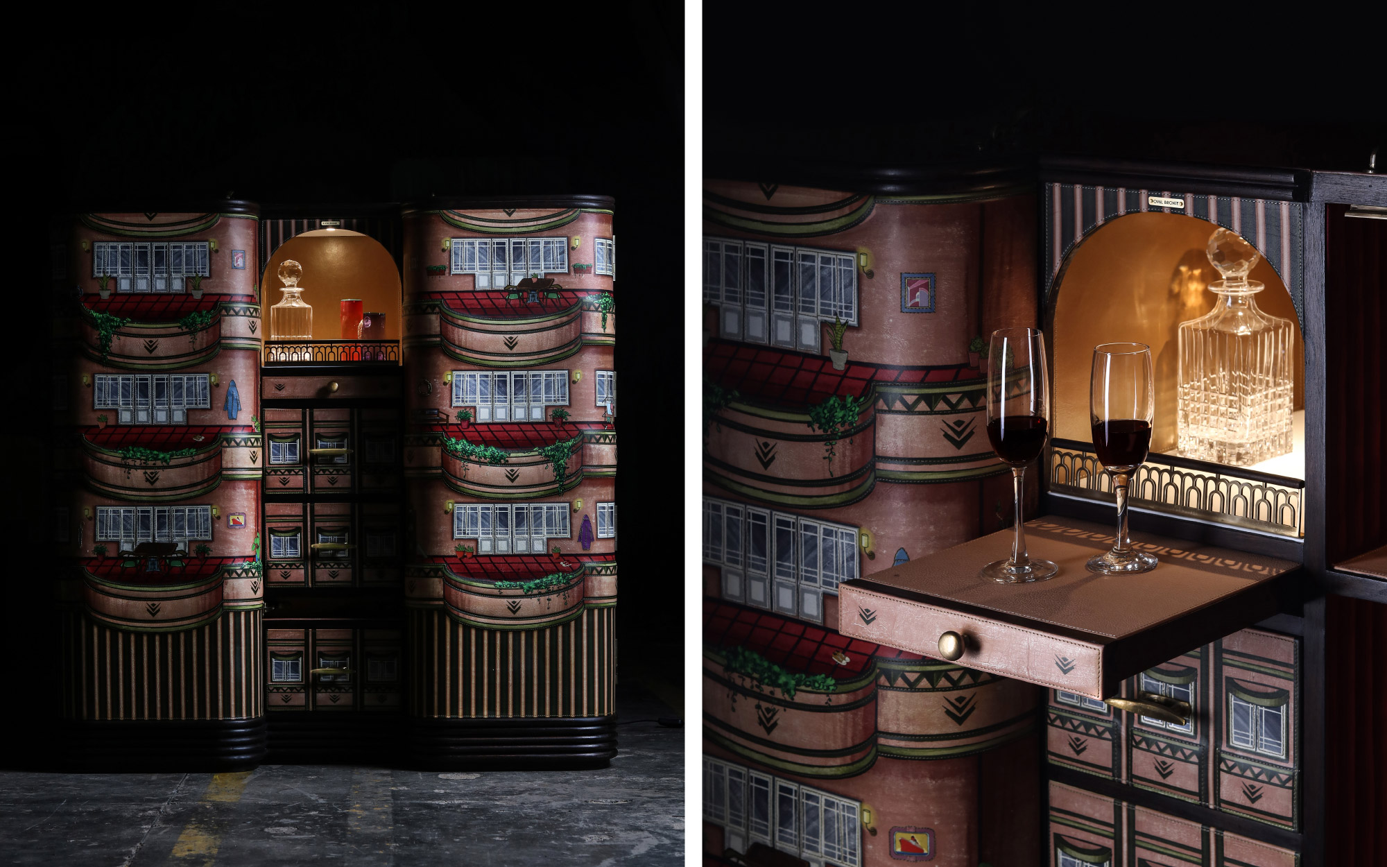 Shakti Bhavan bar cabinet. Available on request at Nilaya Anthology, Mumbai. (Image Credits: Abhinav Sengar)