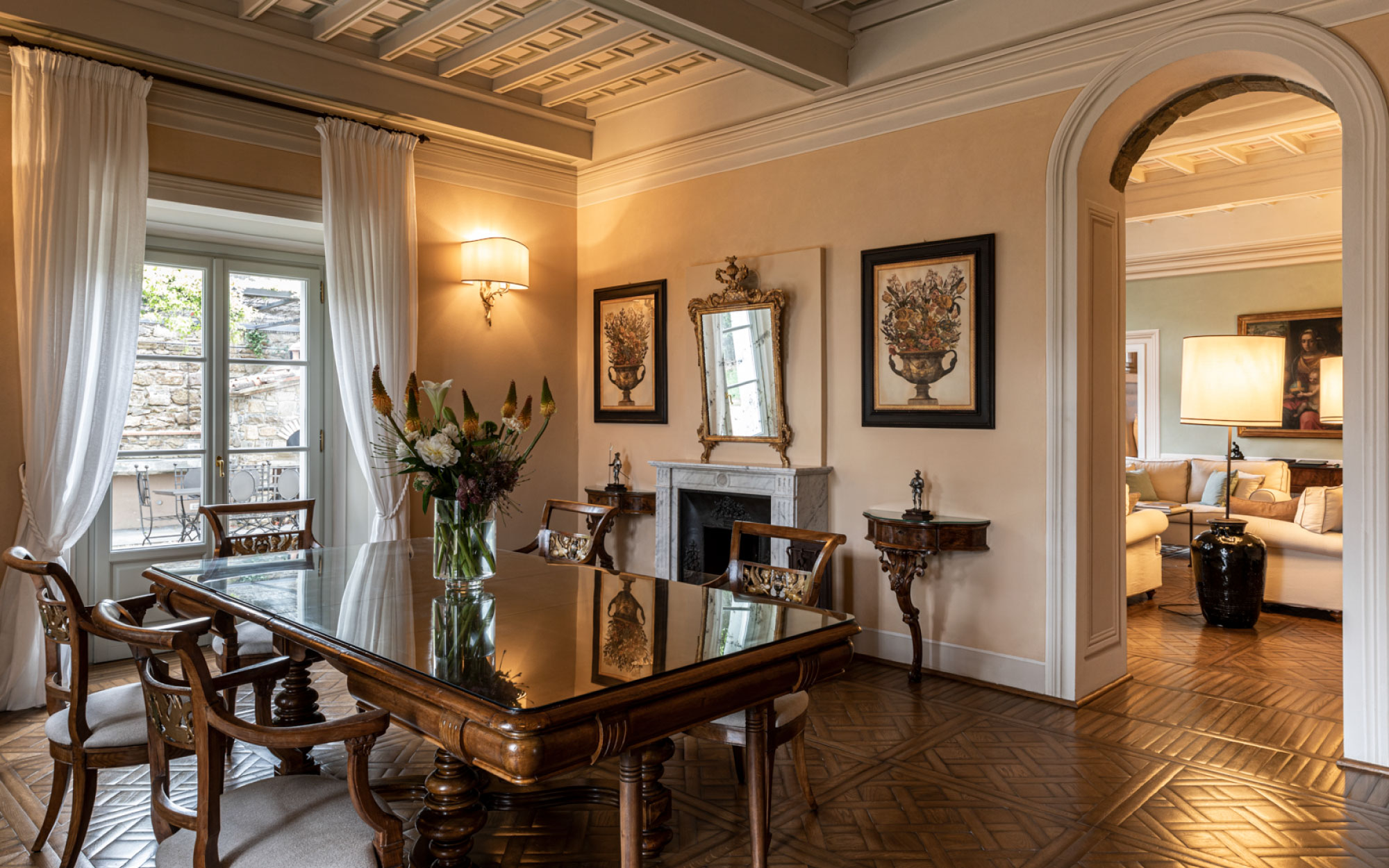 Restored across five historic buildings, the main Villa Ghirlandaio, Villa La Fattoria, Villa Il Frantoio, Villa La Bottega, and Villa Lo Studio, along with the additional Suite La Limonaia, the property is only moments away from Florence’s historic centre. (Image credits: Mandarin Oriental Exceptional Homes)