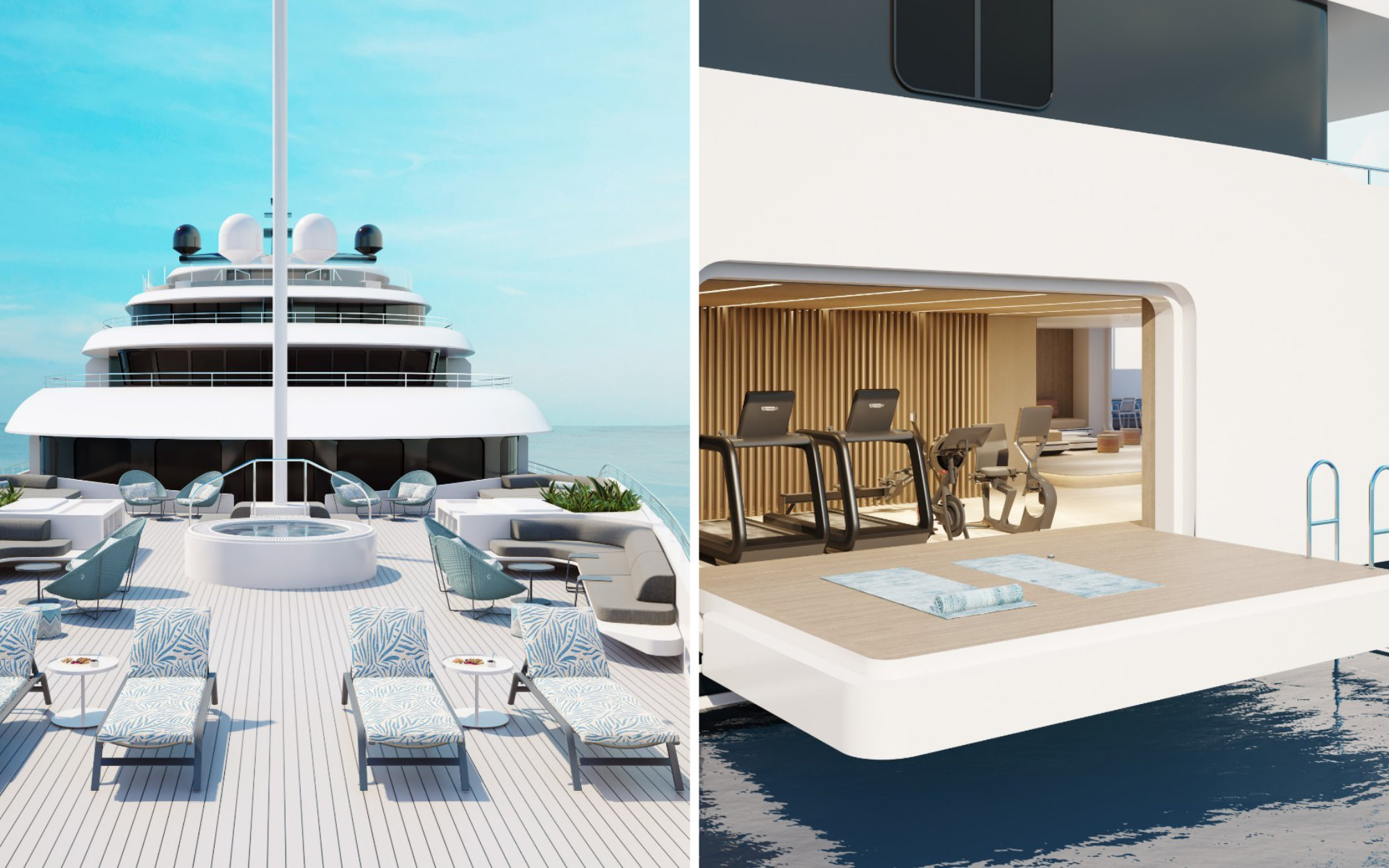 Framed by sweeping sea views, the fitness area seamlessly blends wellness with the rhythm of the ocean, allowing guests to work out while feeling connected to the horizon. Just steps away, the observation deck becomes a quiet vantage point. (Image Credit: Emerald Kaia)