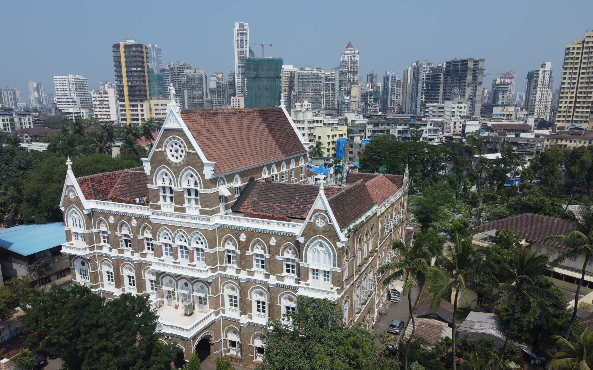 The Gothic Byramjee Jeejeebhoy Parsee Charitable Institution building is a 132-year-old Grade II B heritage structure restored by the architect and his team. (Image Credits: Kapil Amberkar)