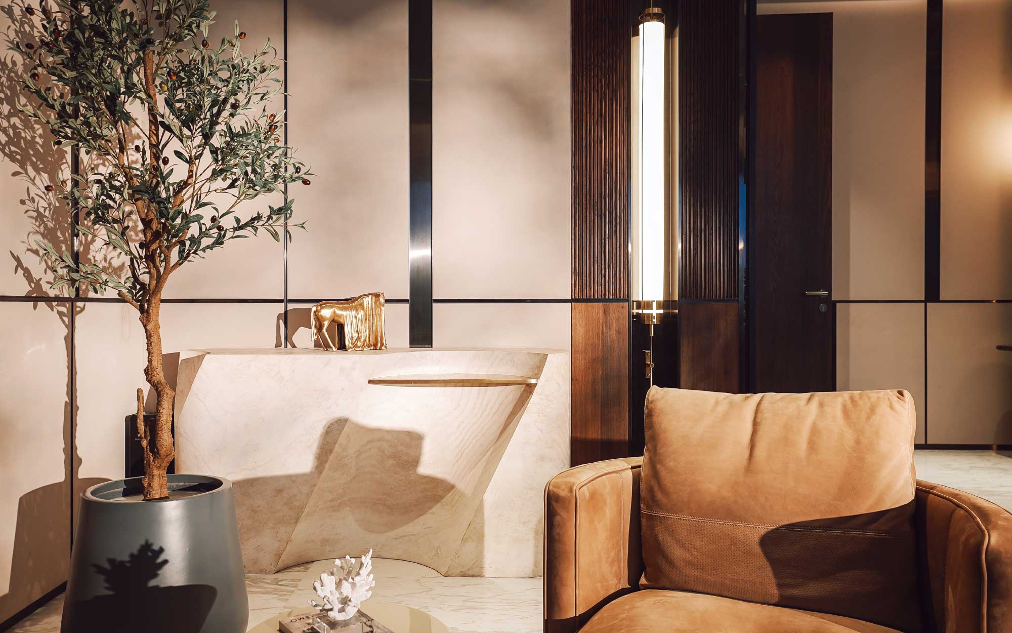 Interiors where luxury is experienced and complemented with material honesty, natural light, and understated comfort. (Image Credits: Kalpataru Limited)