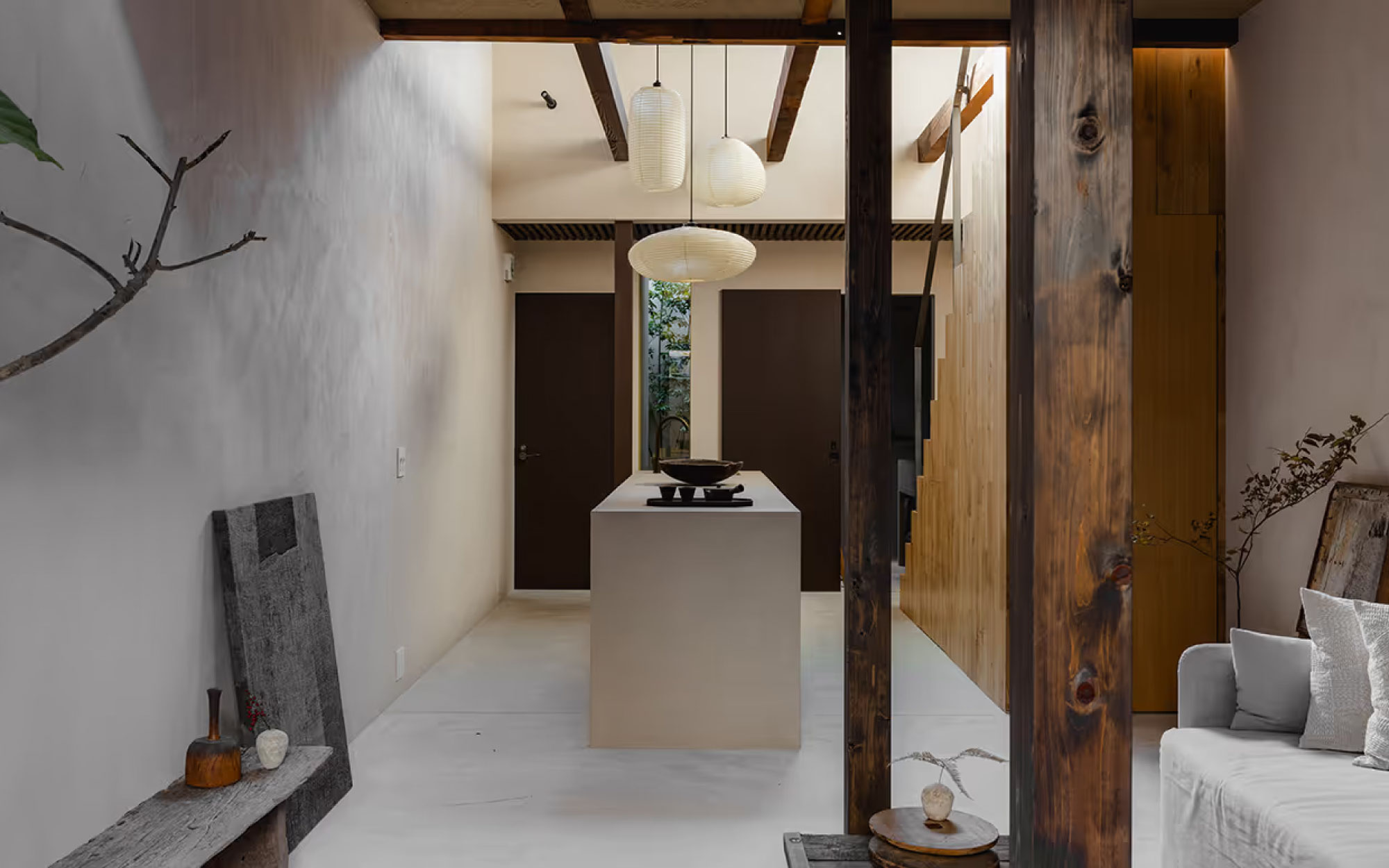 Suite 3 comes with two bedrooms. The standout is the open modern living room fitted with an oversized dining counter that is great for working and hanging out with friends and family. (Image Credit: Maana Homes) 