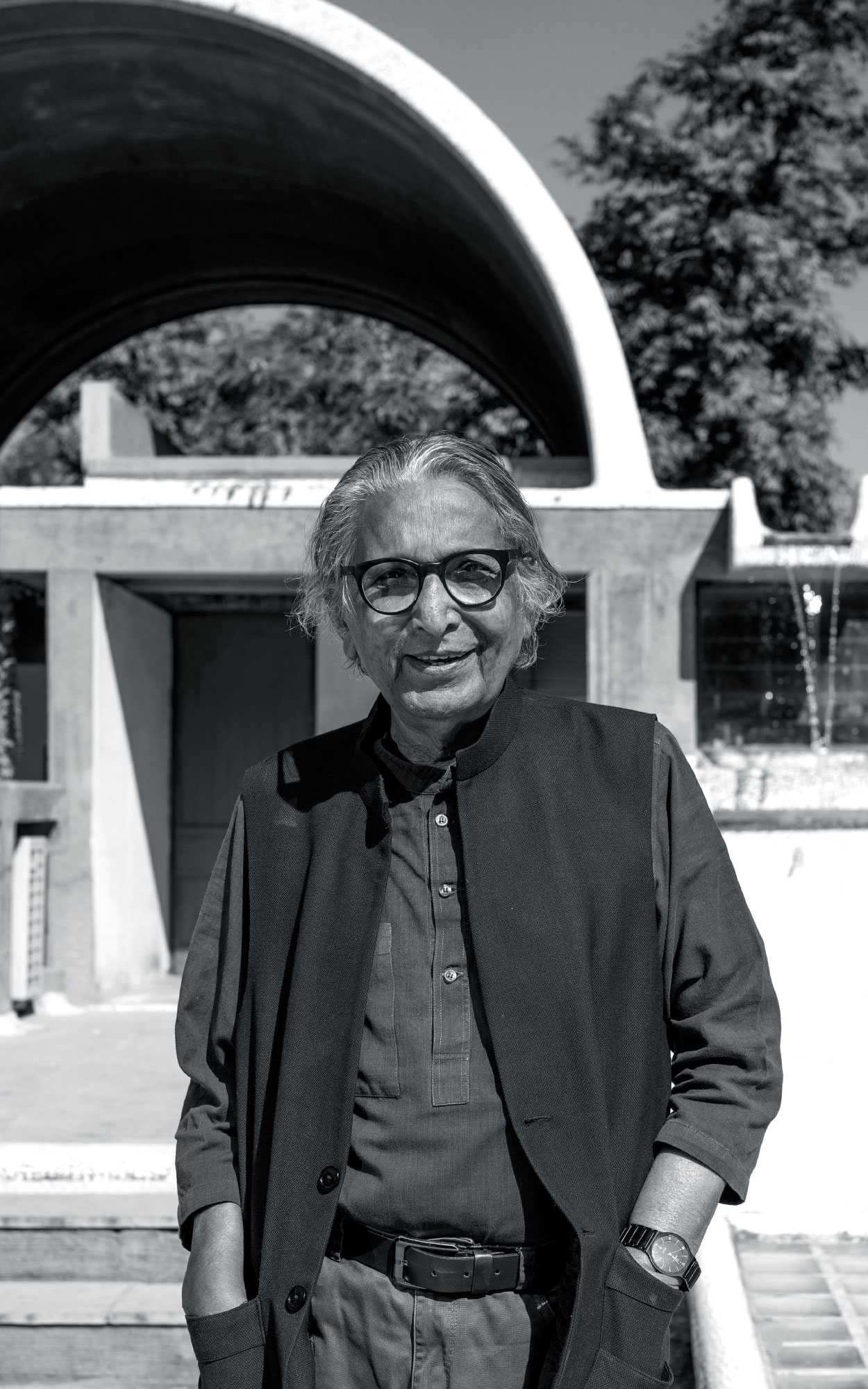 Portrait of Balkrishna Doshi. (Image Credits: Architect Khushnu Panthaki Hoof)