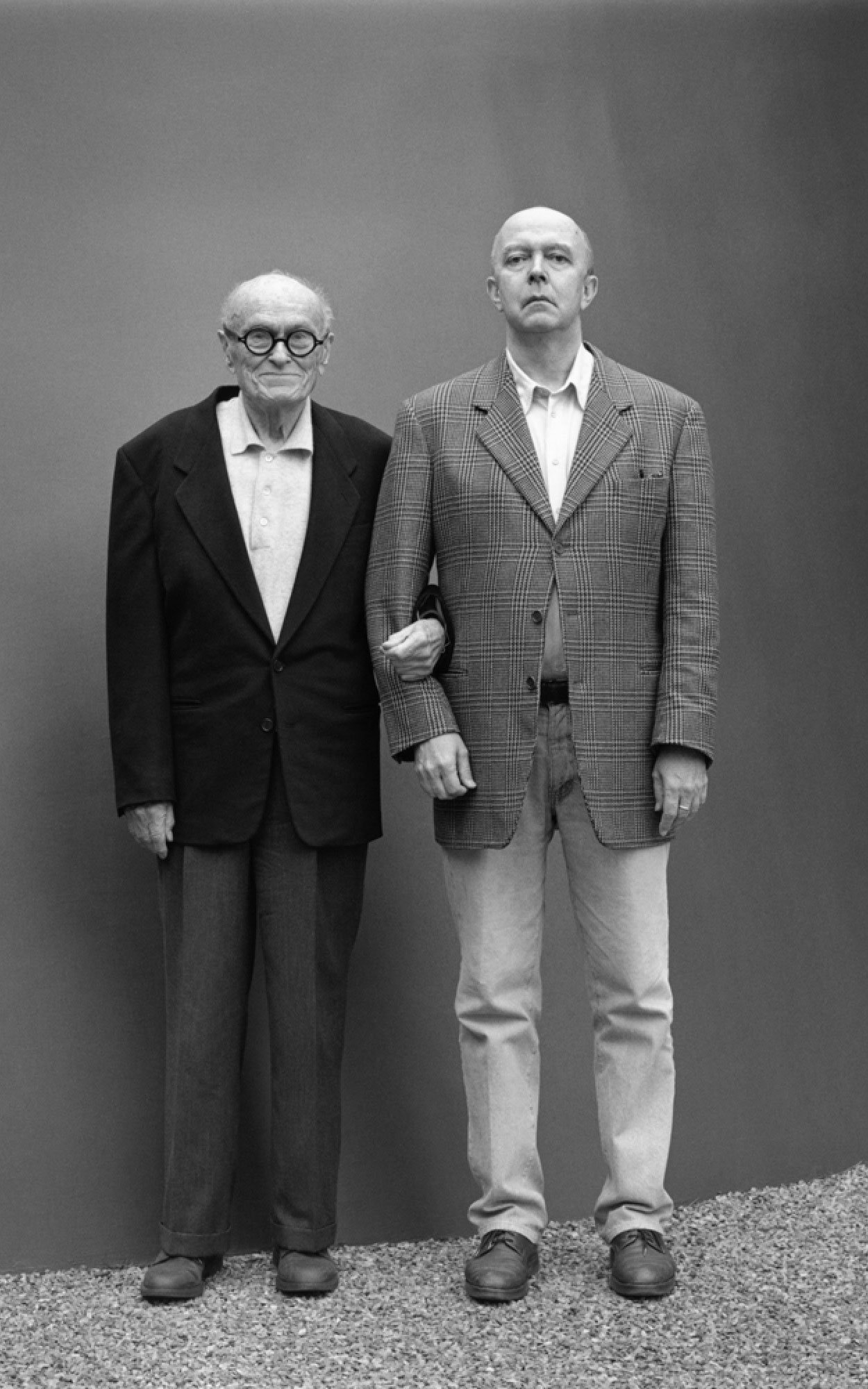 Portrait of Philip Johnson with Whitney David on the right. (Image Credits: Mariana Cook)