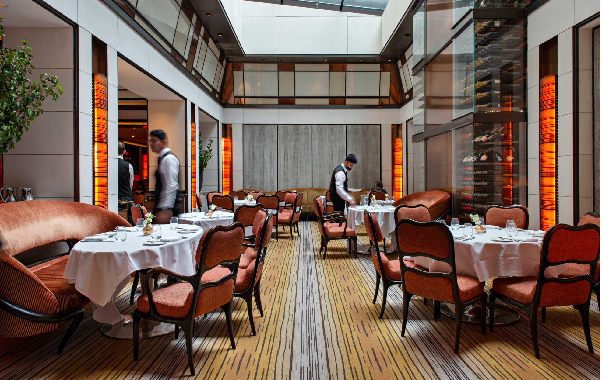 At The Mark Restaurant by Jean-Georges, Jean-Georges Vongerichten’s all-day dining is set within a light-filled, fluid space that shifts effortlessly. (Image Credits: Nicolas Matheus)
