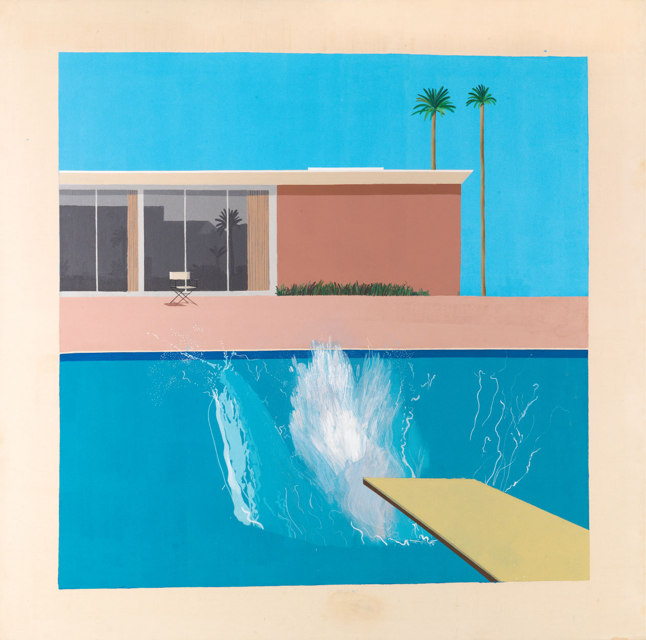 A Bigger Splash by David Hockney, 1967, Acrylic on canvas. (Image Credit: Fondation Louis Vuitton)