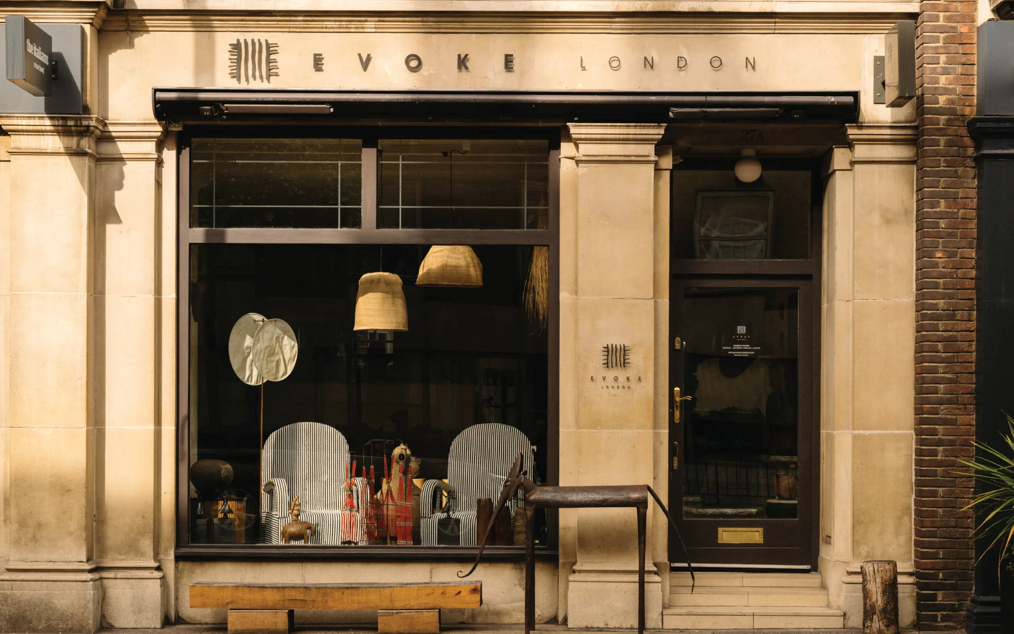 The EVOKE, London shopfront in Marylebone Village. (Image Credits: Ellen Christina Hancock for EVOKE)
