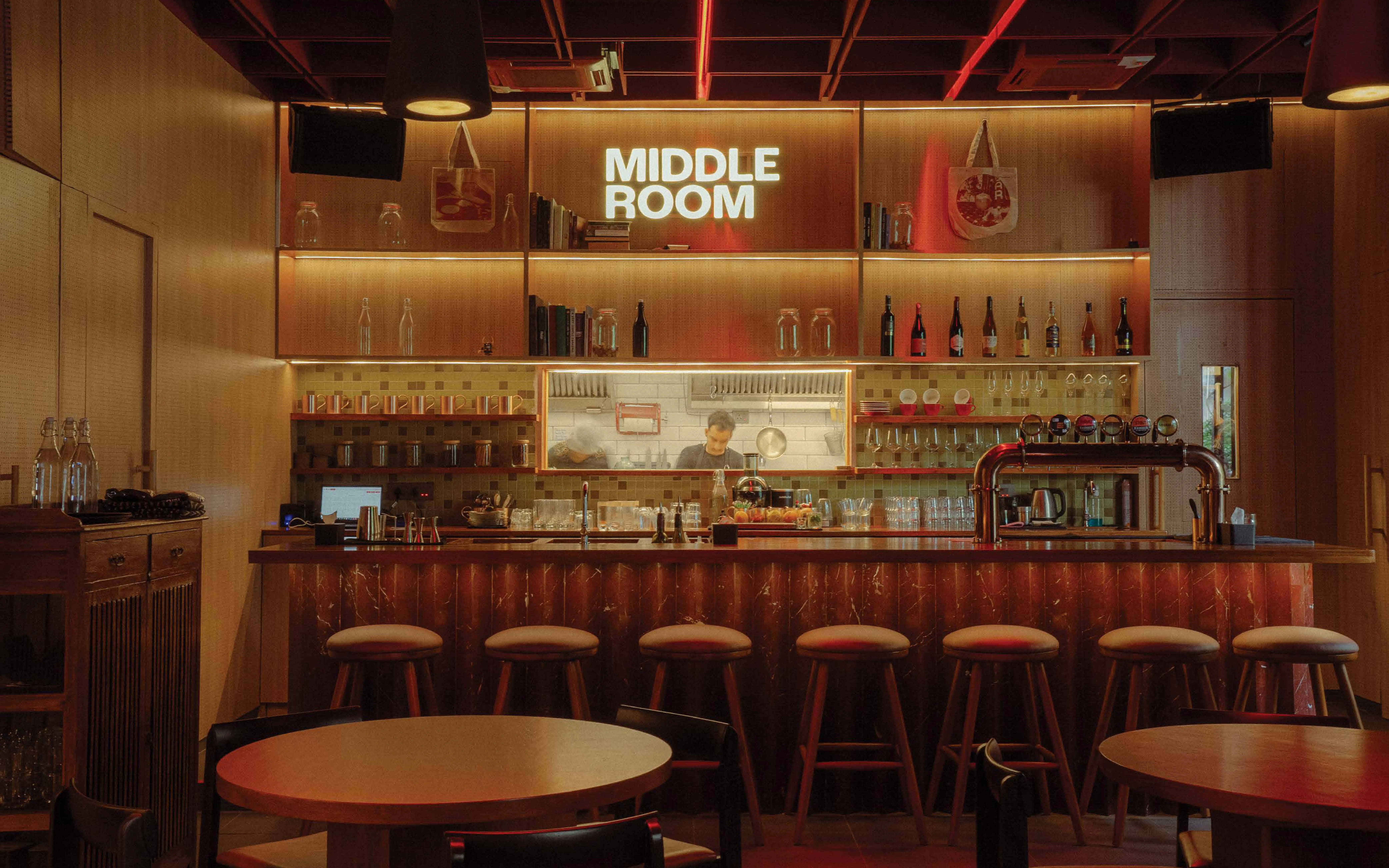 Conceived by Akhila Srinivas and her team, the Middle Room functions as a listening room for audiophiles, placing music at the centre of the experience. (Image Credits: The Middle Room)
