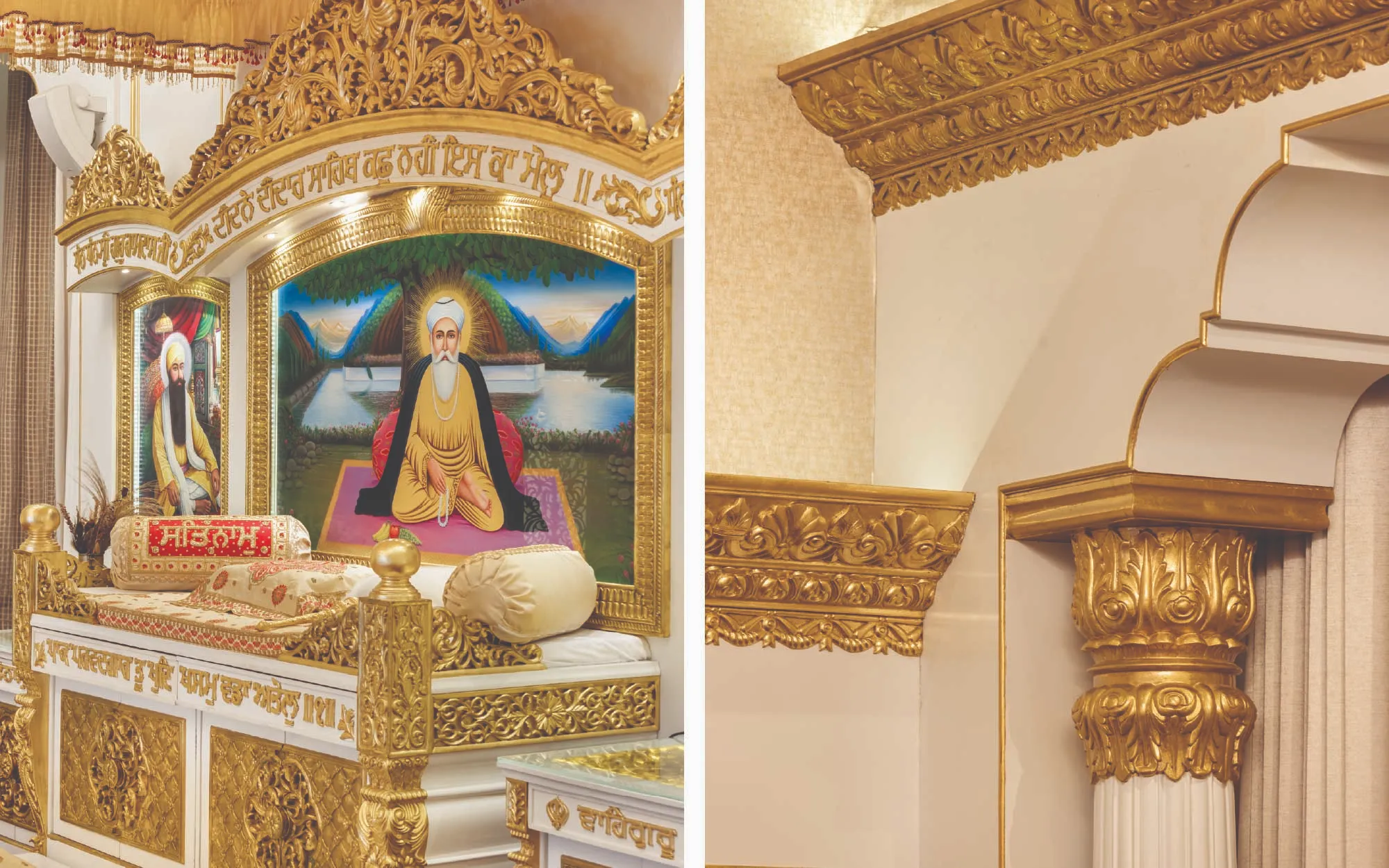 The prayer room, at the heart of the home on the first floor, was designed to reflect the idea of unity and connection. (Image Credit: Purnesh Dev Nikhanj) 