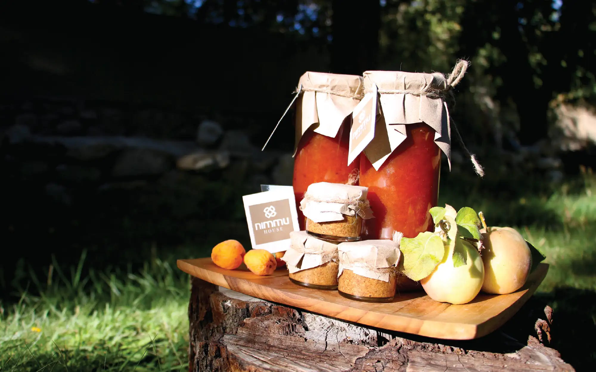 Nimmu House extends its hospitality beyond the stay with handcrafted jams, marmalades, and sauces made from organic produce, available to take home as souvenirs. (Image credit: Nimmu House)