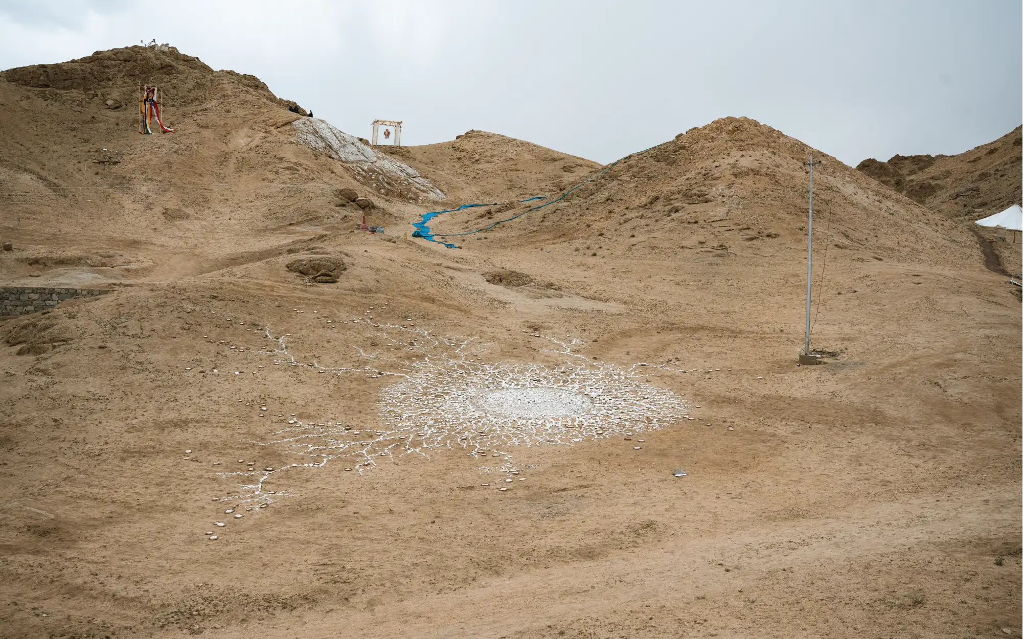 ‘Generational Spores’, 2024, by Angelina Kumar, Netherlands, sā Ladakh - Edition One, 2023 at Diskovalley Bike Park, Leh, Ladakh, India. (Image Credits: Gadapa Vishal Kumar  with Black Sheep Media House, courtesy of sā Ladakh Biennale)
