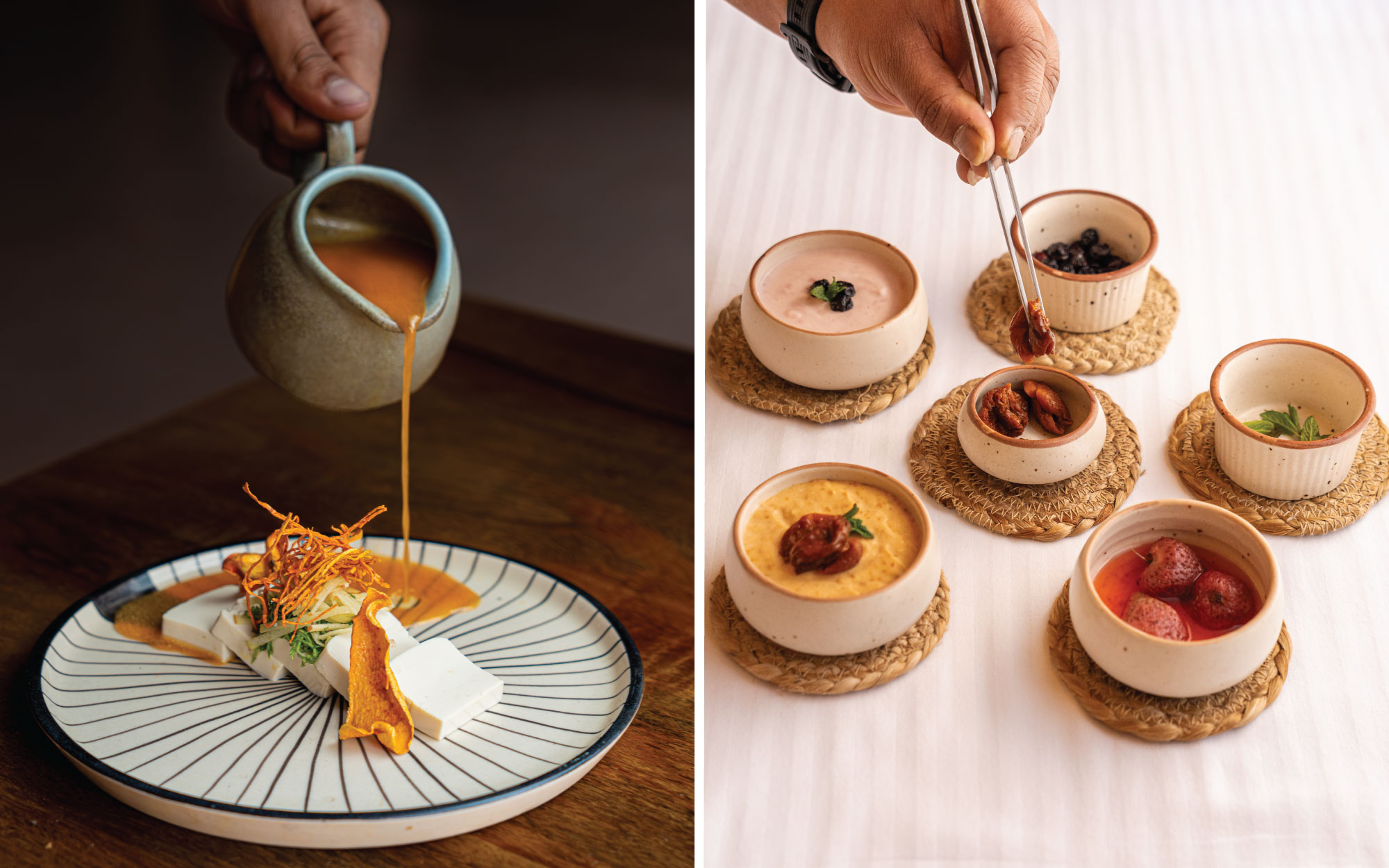 Tsas, meaning ‘garden’, celebrates ingredients harvested from the property's own garden, transforming them into artisanal, gourmet dishes. (Image credit: Dolkhar)