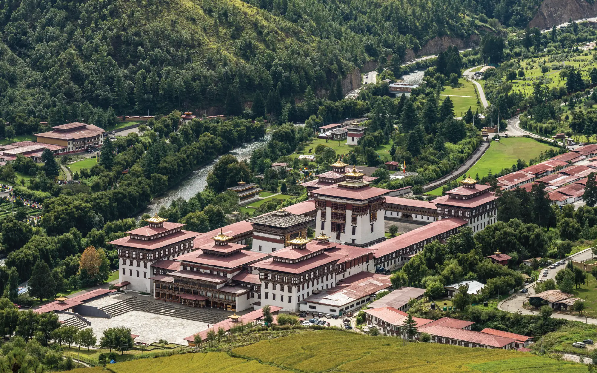The first view of Thimphu along the drive. ( Image Credit: Marcus Westberg ) 