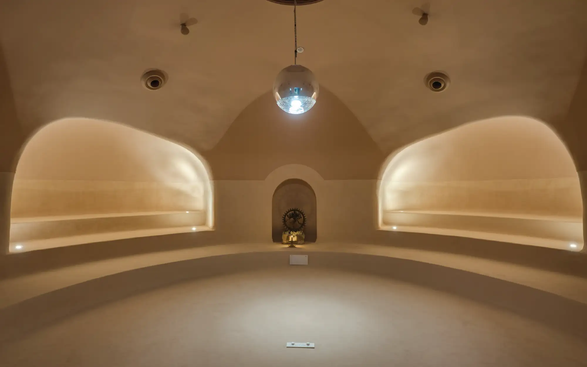 Dhyana, or the practice of deep meditation, is facilitated at meditation halls that offer a quiet sanctuary to help deepen the experience. (Image Credit: Shamanth Patil & Gokul Kadam)