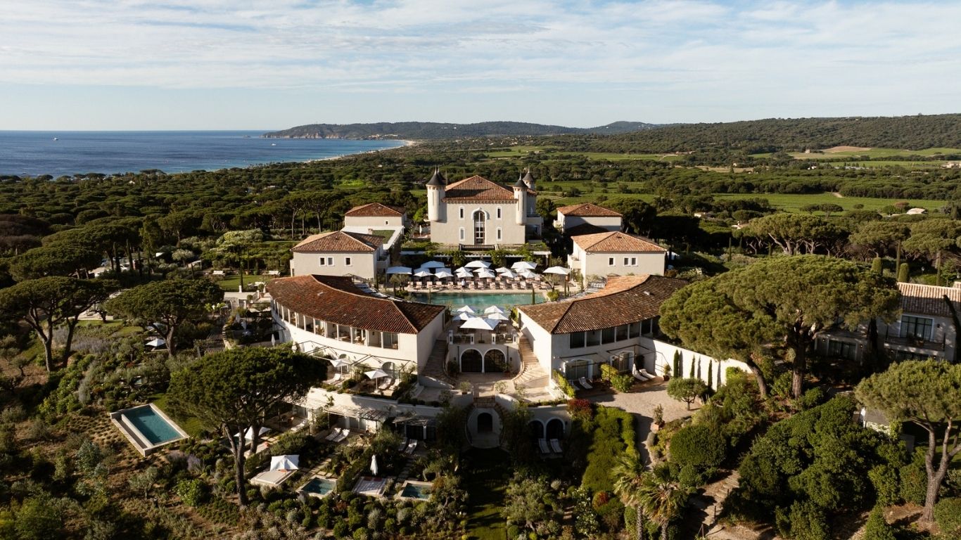 Drone shots of the Château de La Messardière